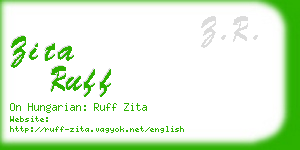 zita ruff business card